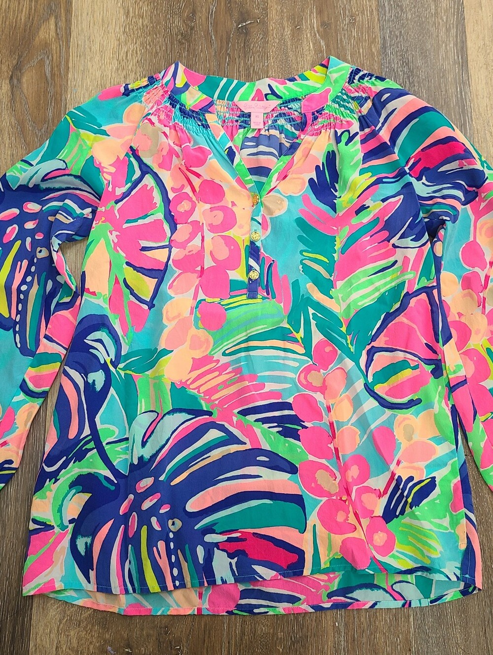 Lilly Pulitzer Long Sleeve Flowy Top Size XS